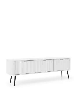 Comodă TV Zova albă, picioare negre