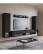 Meblościanka podwieszana RTV zestaw mebli telewizyjnych Amadeo II czarny grafit (AMD02Z) - wariant 2