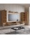 Meblościanka podwieszana RTV zestaw mebli telewizyjnych Amadeo II dąb wotan (AMD02W) - wariant 3