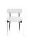 Scaun de dining Badalona alb, bouclé - wariant 2