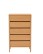 Wysoka komoda Blair z 5 szufladami (CD02) naturalny dąb 70x118 cm - wariant 1