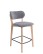 Dřevěná barová židle Boston, šedá - wariant 1