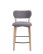 Dřevěná barová židle Boston, šedá - wariant 2