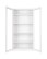 Vitrină metalică Boston albă - wariant 3