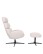 Otočné křeslo Cloud s podnožkou Uni ve světle béžové barvě - wariant 1