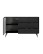 Elegancka czarna komoda do salonu z ryflowanym frontem Lante D 138 d3S - wariant 2