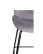 Barová stolička Dori Black sivá, zamat - wariant 3