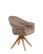 Scaun de dining pivotant Dover, maro/stejar natural - wariant 2