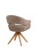 Scaun de dining pivotant Dover, maro/stejar natural - wariant 3