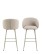 Barová stolička Eleanor, béžová (08178), sivé nohy - wariant 1