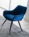 Stolička Linea Velvet Tmavomodrá - wariant 3