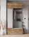 Szafa z siedziskiem do przedpokoju 115 cm garderoba Tejo matera/kasztan (TEJ009TX+TEJ244) - wariant 2