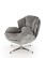 Kreslo Guido, otočné 360 °, šedá/chróm - wariant 3