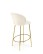 Barová židle H116, krémová, zlatý rám - wariant 2
