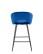 Barová židle H96, námořnicky modrý samet - wariant 3