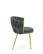 Krzesło K517 zielone, tapicerowane velvet, glamour - wariant 1