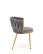 Krzesło K517 popielate, tapicerowane velvet, nowoczesny design - wariant 1