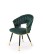 Krzesło K551 zielone, tapicerowane velvet, nowoczesny design - wariant 2