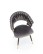 Krzesło K551 popielate, tapicerowane velvet, nowoczesny design - wariant 1