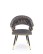 Krzesło K551 popielate, tapicerowane velvet, nowoczesny design - wariant 2