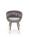 Krzesło K551 popielate, tapicerowane velvet, nowoczesny design - wariant 3