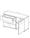 Biała komoda 120 cm z szufladami i szafką Barton BT-61-WM - wariant 2