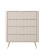 Komoda Lante L 4 szuflady beż – ryflowana komoda glamour ze złotymi uchwytami - wariant 1