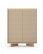 Comodă înaltă cu iluminare LED Semi, cappuccino/bolivar natural - wariant 1