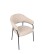 Krzesło do jadalni z podłokietnikami Bianca, beżowe - wariant 3