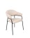 Krzesło do jadalni z podłokietnikami Bianca, beżowe - wariant 1