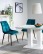 Krzesło Chic Velvet Turkusowy Czarne Nogi - wariant 2