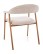 Scaun de dining Lagos, bej/stejar natural - wariant 2
