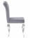 Krzesło do jadalni Prince Velvet Szary, Chrome - wariant 2