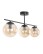 Lampa sufitowa trzy bursztynowe klosze K-5164 Delta - wariant 1