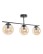 Lampa sufitowa trzy bursztynowe klosze K-5164 Delta - wariant 2