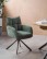 Scaun de dining pivotant Marilla verde, picioare metalice - wariant 3