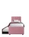 Łóżko młodzieżowe Russo 90x200, jedno lub dwuosobowe, różowe, velvet - wariant 1