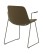 Sitari krzesło ramowe tapicerowane CFS na płozie z podłokietnikami - wariant 3