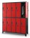 Szafa socjalna BHP Bartek: antracytowo-czerwona (978) - wariant 1