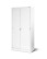 Dulap metalic Kuba cu uși glisante, alb (90x185 cm) - wariant 1
