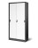 Dulap metalic Kuba cu uși glisante, antracit-alb (90x185 cm) - wariant 2