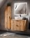 Słupek łazienkowy wisząca szafka dąb wotan (ADEL OAK 80-01-B-1D) - wariant 3